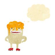 cartoon happy tooth with thought bubble N6
