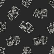 travel pictrue doodle seamless pattern background