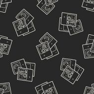 travel pictrue doodle seamless pattern background N2