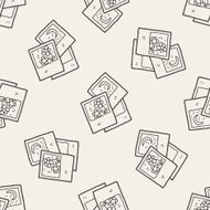 travel pictrue doodle seamless pattern background N4