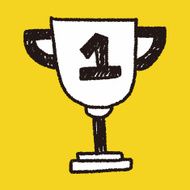 Trophy doodle drawing N13