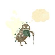 cartoon old potato with thought bubble