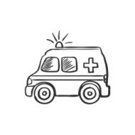 ambulance doodle drawing N8