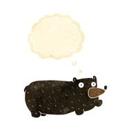 funny cartoon bear with thought bubble N2