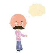 cartoon man with mustache thought bubble N18