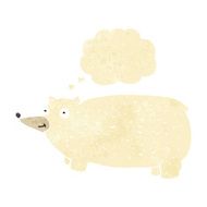 funny cartoon bear with thought bubble N4