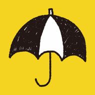 umbrella doodle drawing N37