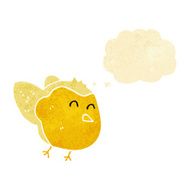 cartoon bird with thought bubble N41