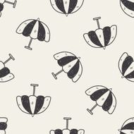 umbrella doodle drawing seamless pattern background N8