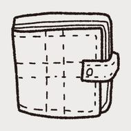 wallet doodle drawing N22