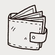 wallet doodle drawing N23