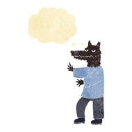 cartoon werewolf with thought bubble N3