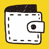 wallet doodle drawing N25