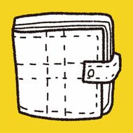 wallet doodle drawing N27