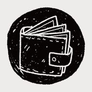 wallet doodle drawing N28