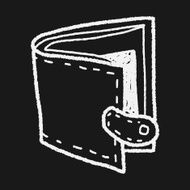 wallet doodle drawing N29