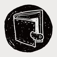 wallet doodle drawing N31
