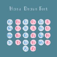 Hand made vector font funny and simple