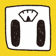 Weighting machine doodle drawing N4