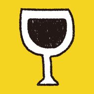 wine doodle drawing N12