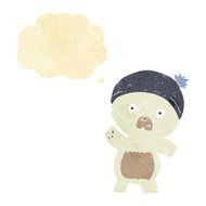 cute cartoon polar bear with thought bubble N6