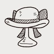 woman hat doodle N4