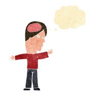 cartoon man with brain thought bubble N2