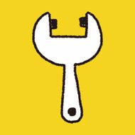 wrench doodle drawing N3