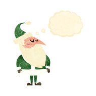 cartoon santa claus with thought bubble N29