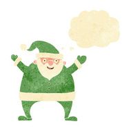 cartoon santa claus with thought bubble N30