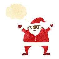cartoon santa claus with thought bubble N31