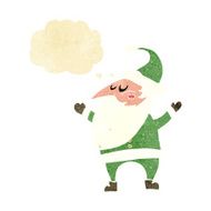cartoon santa claus with thought bubble N32