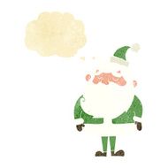 cartoon santa claus with thought bubble N33