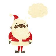 cartoon santa claus with thought bubble N34