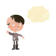 cartoon boy with growth on head thought bubble N6