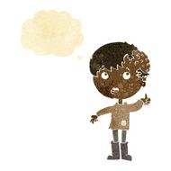 cartoon boy with growth on head thought bubble N7
