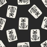 x-ray doodle seamless pattern background