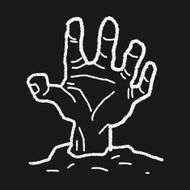 zombie hand doodle N5