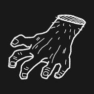 zombie hand doodle N6