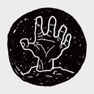 zombie hand doodle N7