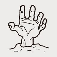 zombie hand doodle N11