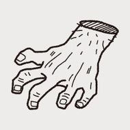 zombie hand doodle N12