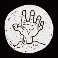 zombie hand doodle N13