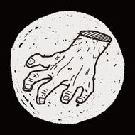 zombie hand doodle N14