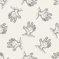 zombie hand doodle N15