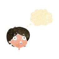 cartoon amazed expression with thought bubble N2