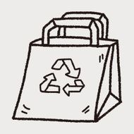 Environmental protection concept Recycled shopping bag doodle N5