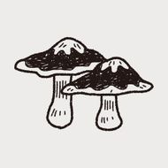 mushroom doodle N25