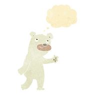 cute cartoon polar bear with thought bubble N7