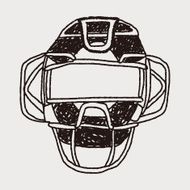 baseball catcher doodle N7